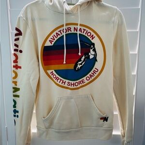 Aviator Nation Cream Hoodie